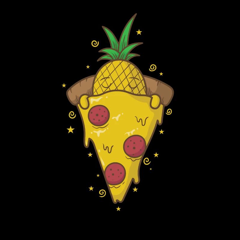 Pizza mit Ananas Hawaii mit Käse