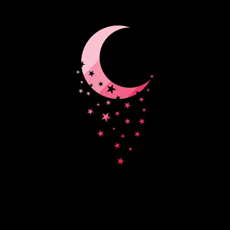 Lune avec astérisque ciel nocturne