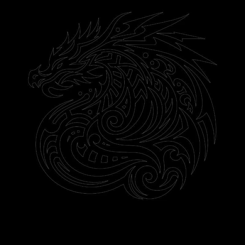 Dragon Tribal Tattoo Unique Artwork Design