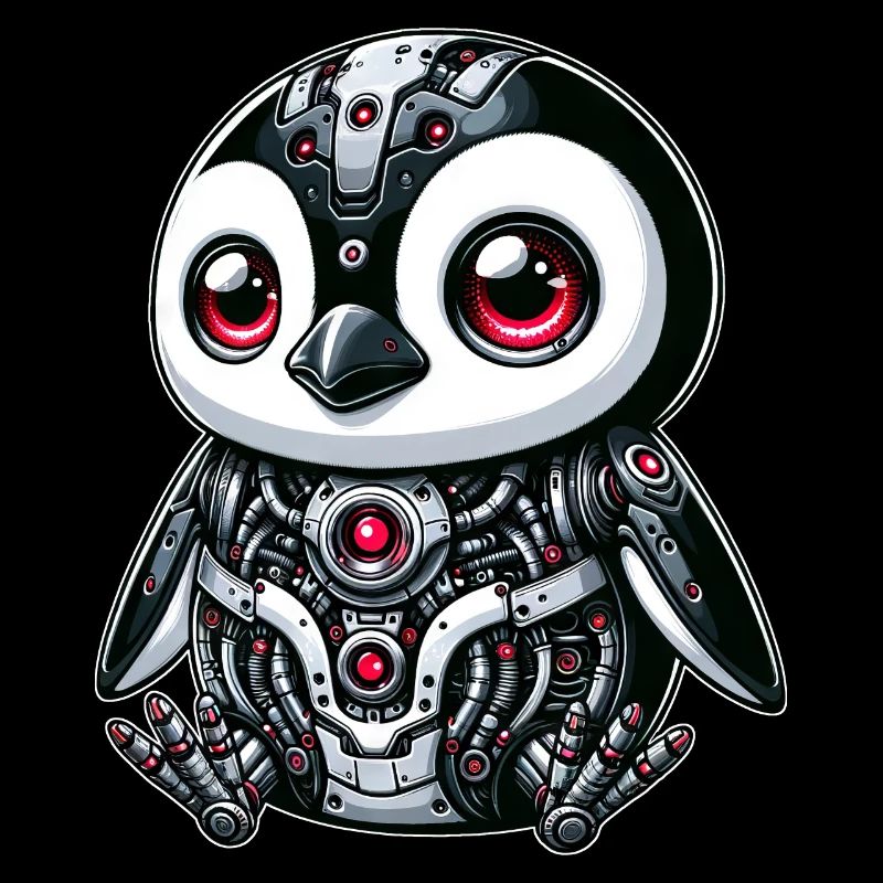 Cyborg Panda: Futuristic Robot