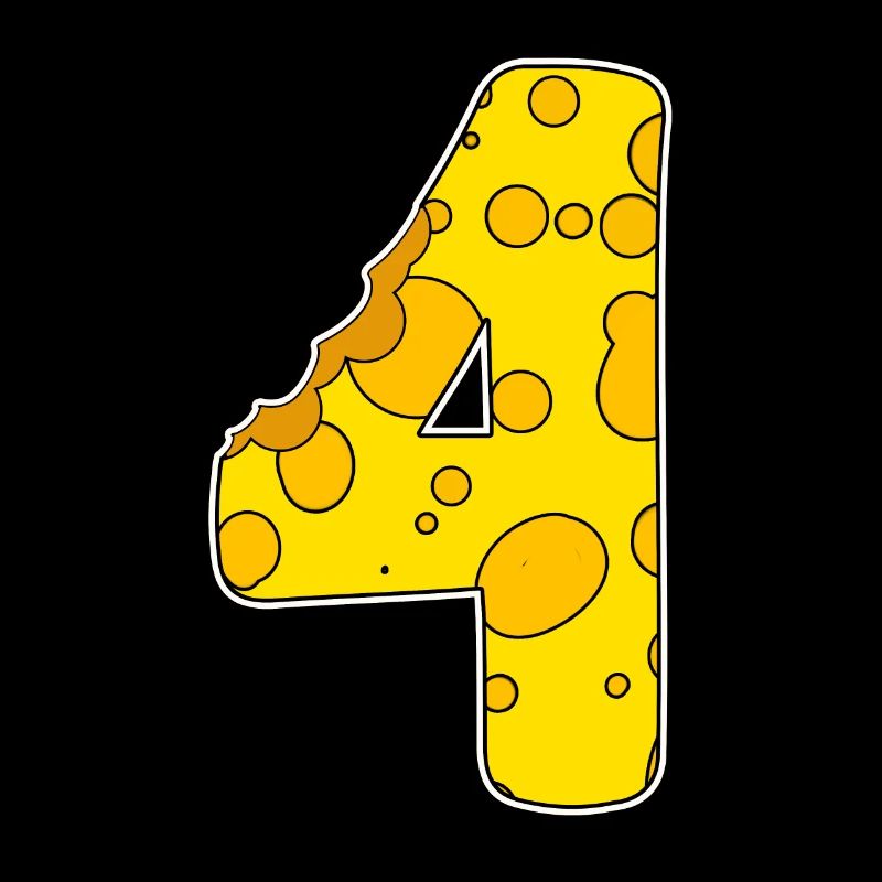 Zahl 4 - Vier - Vierter