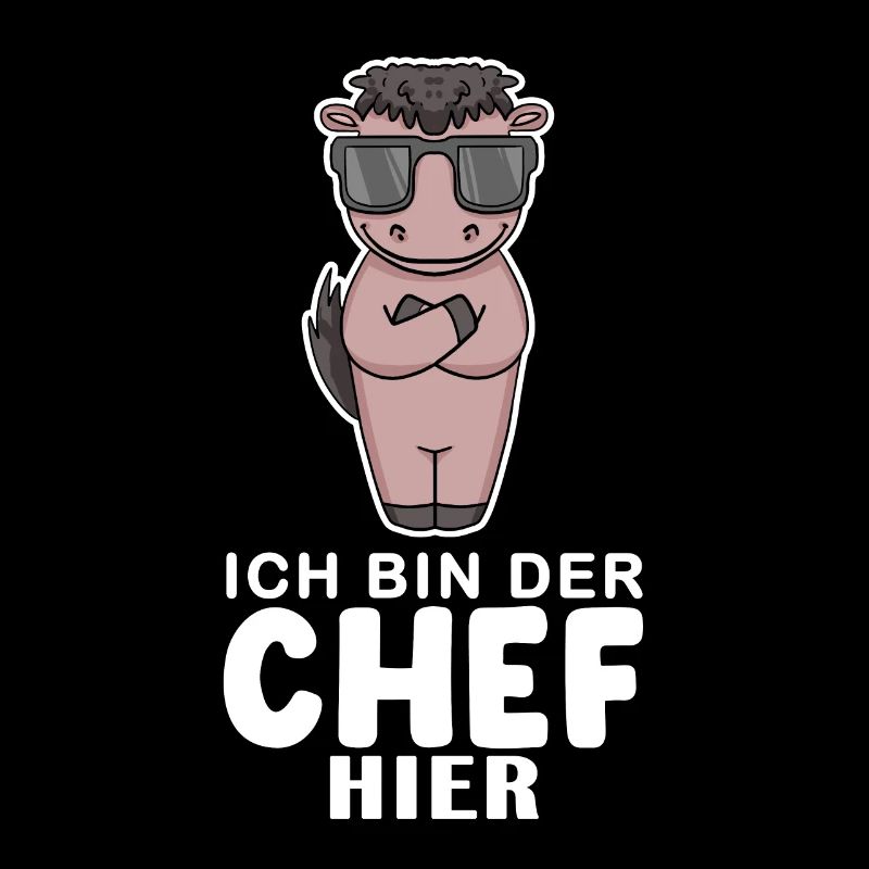 Chef Spruch Anführer Pferd Motiv