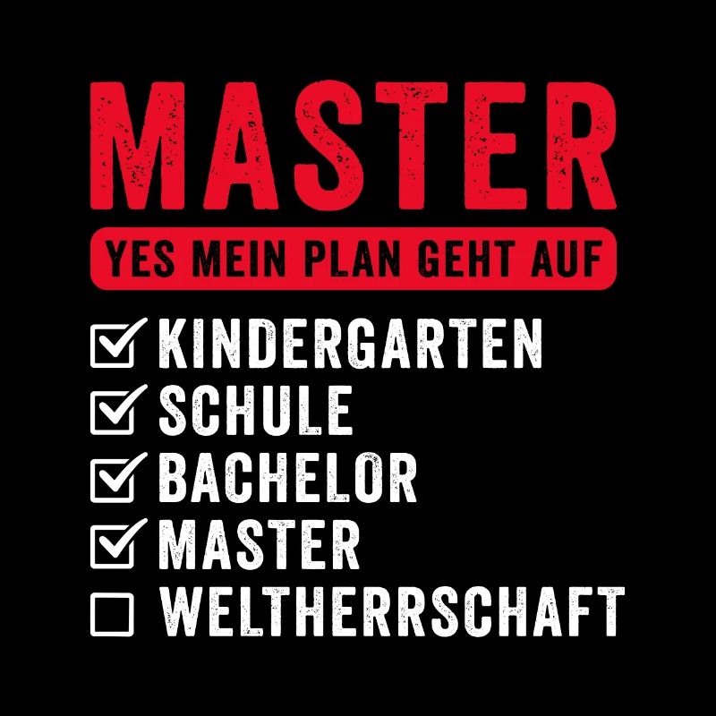Plan World Herrschaft Funny Master Graduation Gift