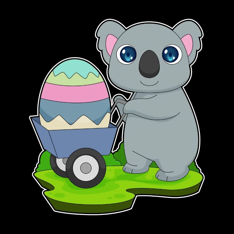 Koala Easter Easter Egg Wheelbarrow