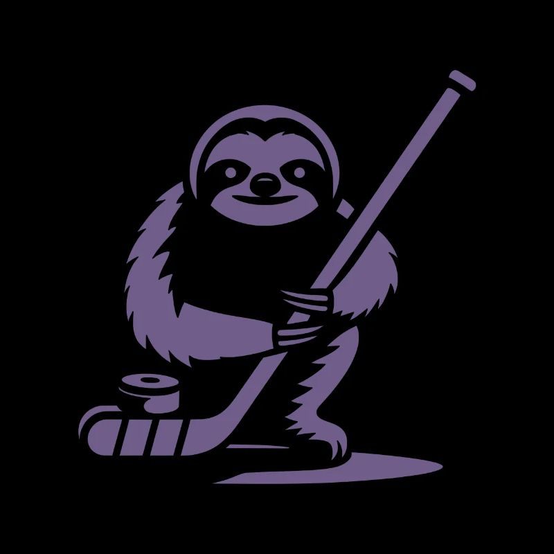 Faultier Eishockey Silhouette