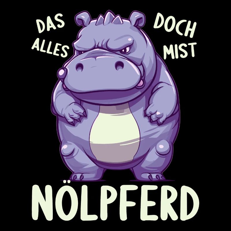 Nilpferd Hippo meckern Meckerer Nölpferd