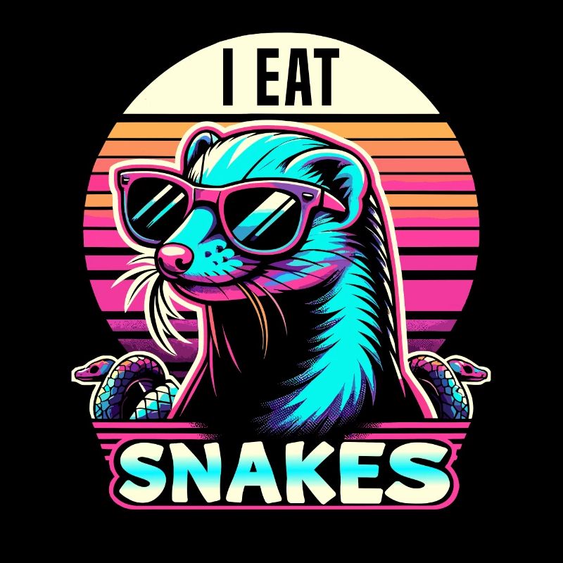 I Eat Snakes Vintage Mongoose