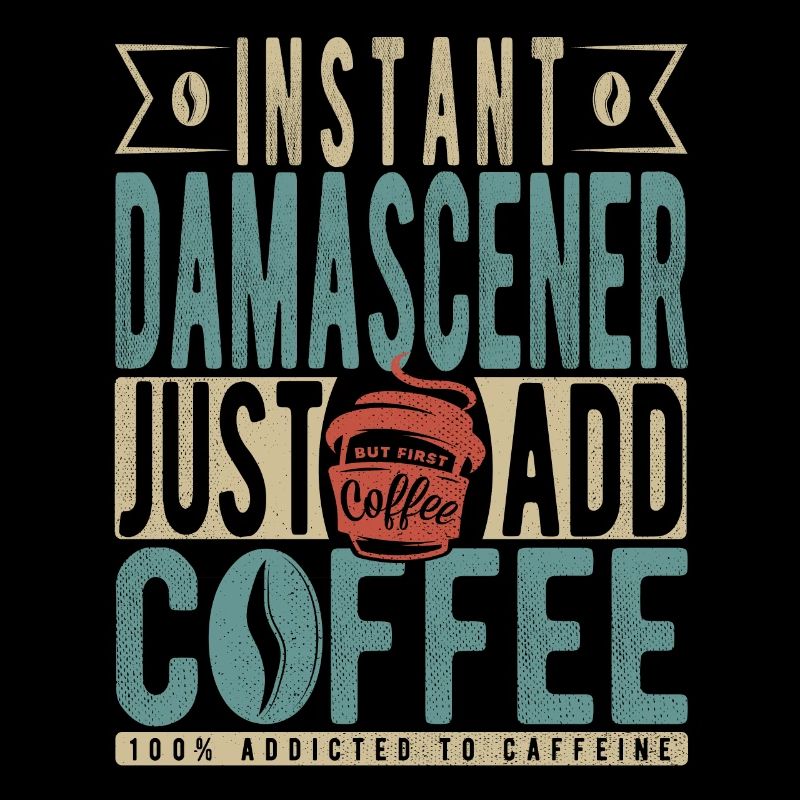Instant-Damascener Fügen Sie einfach Kaffee hinzu