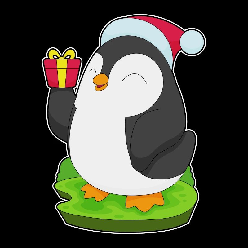 Pingouin Noël père Noël chapeau