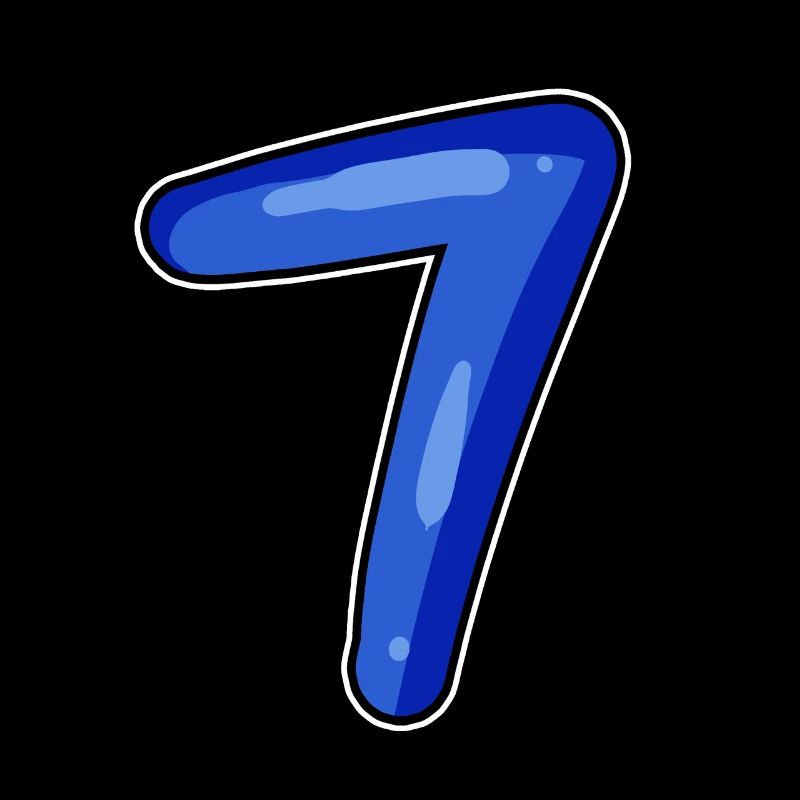 7 blue