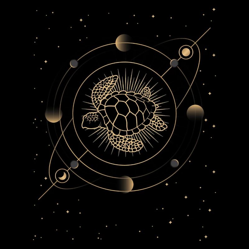 Himmlische Schildkröte in Kosmos