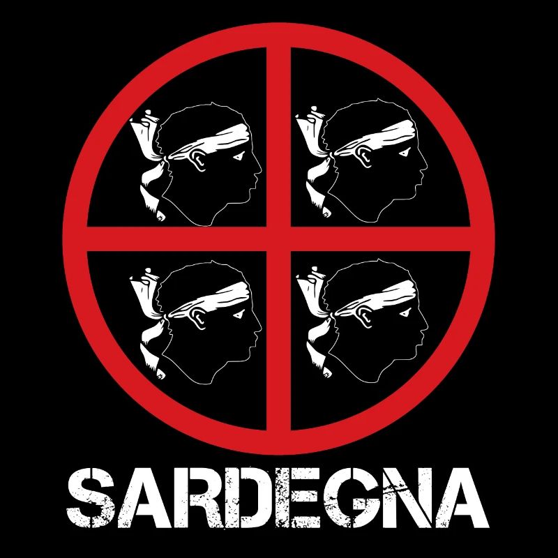 Drapeau de la Sardaigne à têtes mauresques