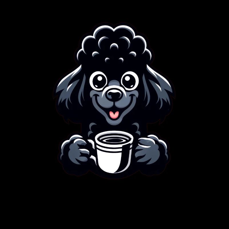 Black Poodle Loves Black Coffee