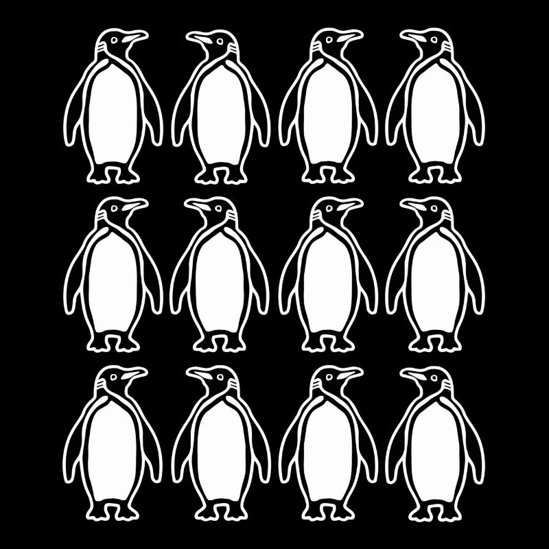 Minimalist Penguin Pattern Design
