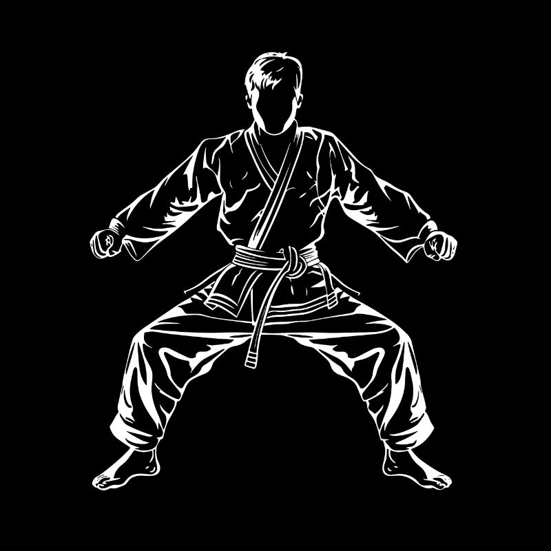 Dessin de garçon de karaté