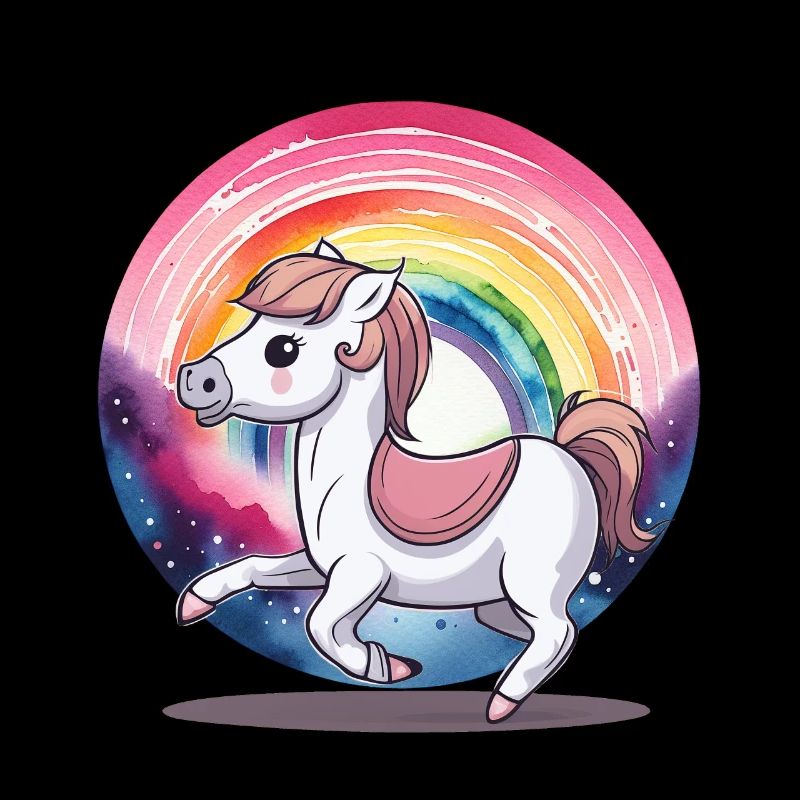 Regenbogen Pferd Pferde Kind Kinder Pony