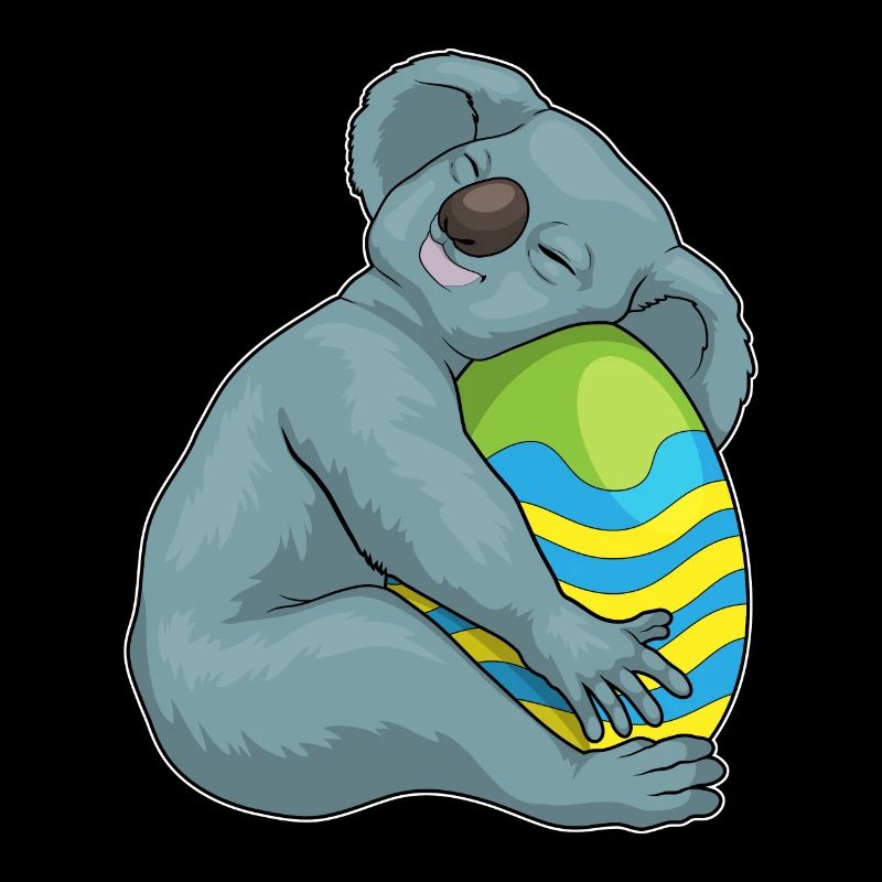Koala Easter Easter Egg Sleeping