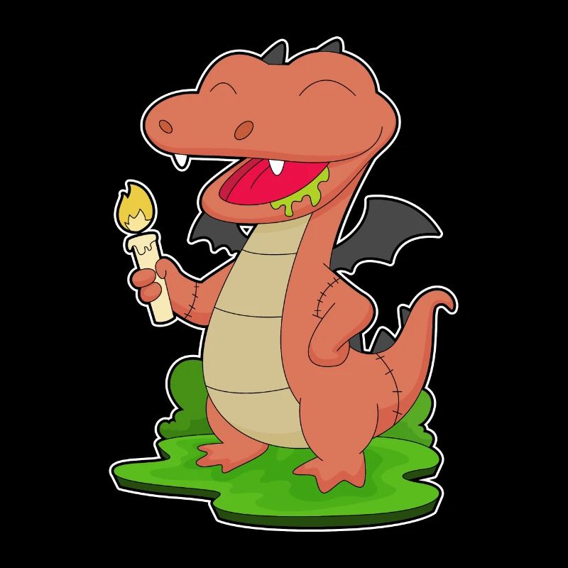 Drache Halloween Kerze