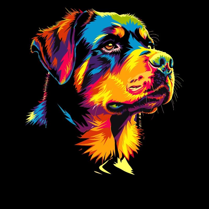 Rottweiler Hund Bunte Farben Pop Art Stolz Hunde