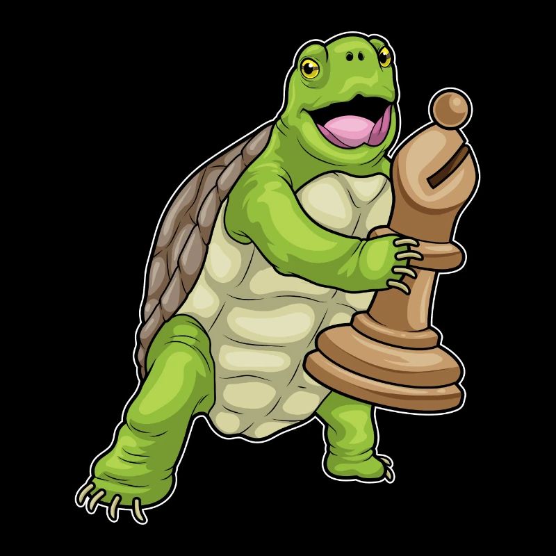 Schildkröte Schachfigur Läufer Schach