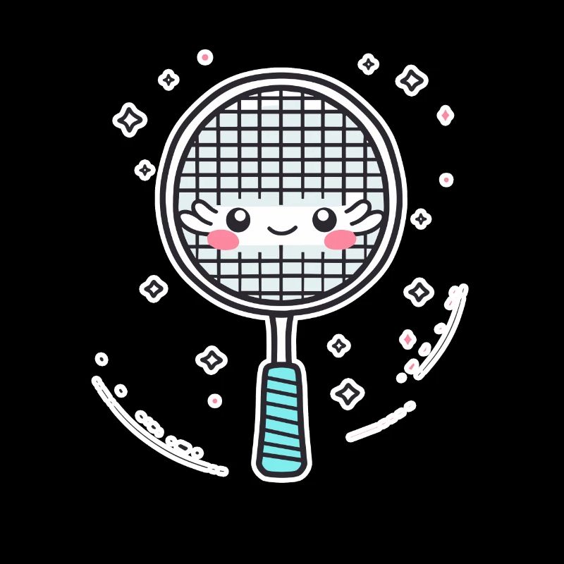 Badmintonschläger Comic Look