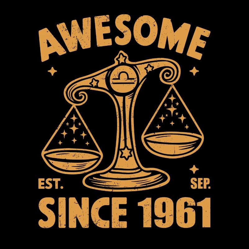Awesome Since 1961 Libra Geburtstag