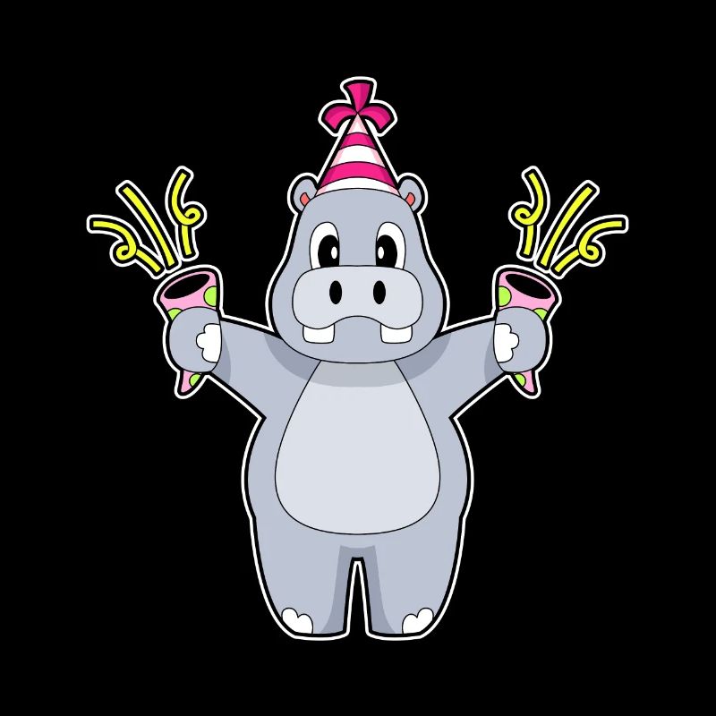 Confetti d’anniversaire hippopotame