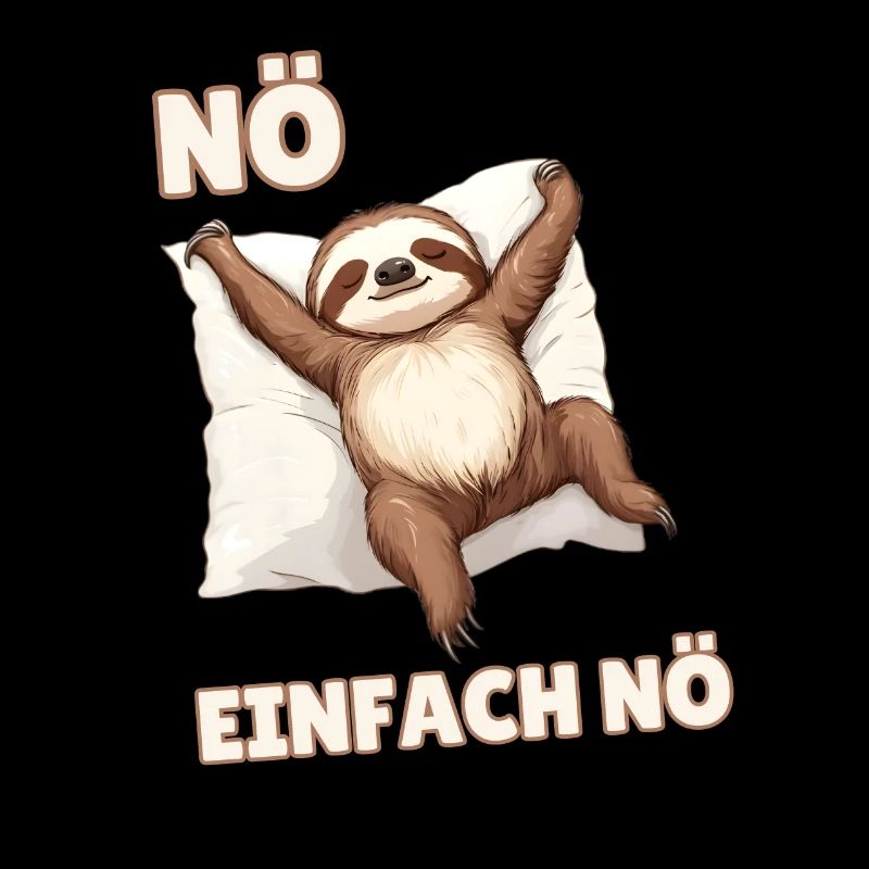 Faultier Nö Einfach Nö Lustiger Faulenzer Spruch