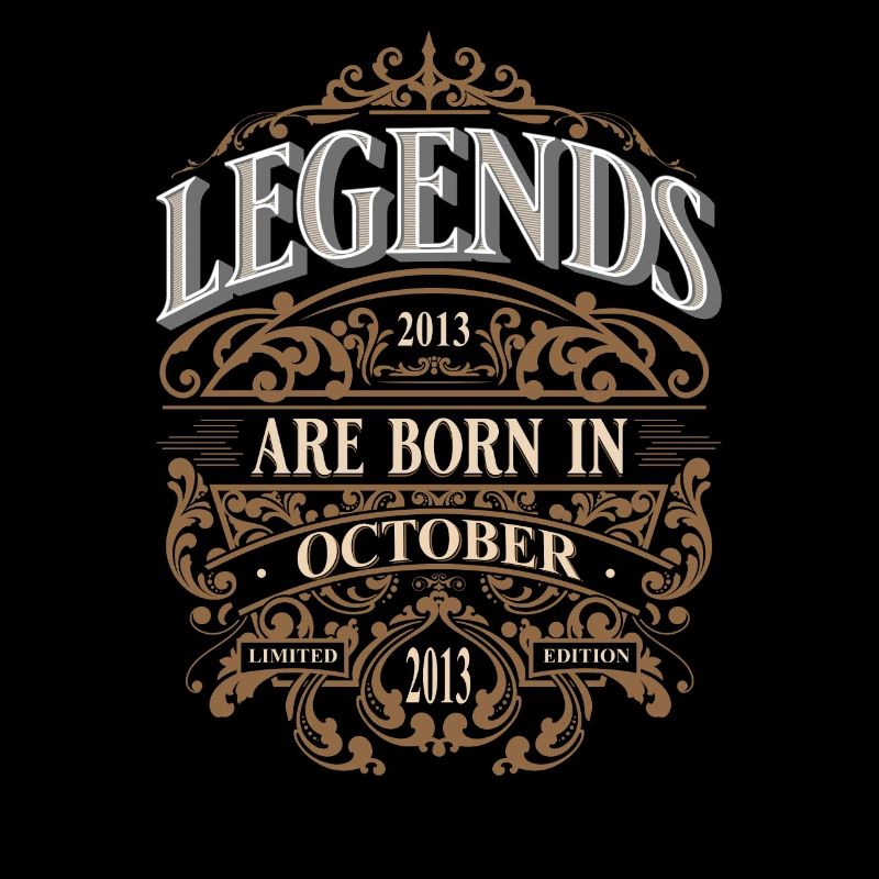 2013 Octobre Né Anniversaire Année de naissance