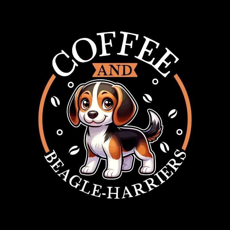 Kaffee und Beagle-Harrier