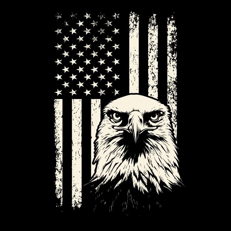 Bald Eagle View USA Pride - Drapeau du 4 juillet