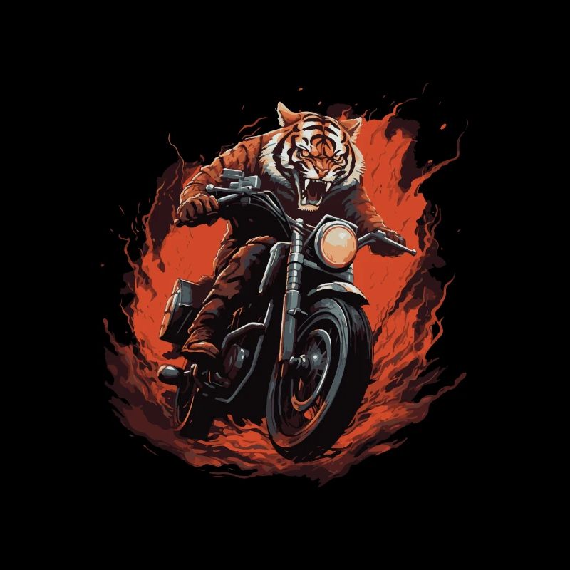 Tiger Motorrad Biker Beast
