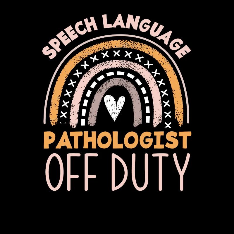 Speech therapist off duty rainbow heart