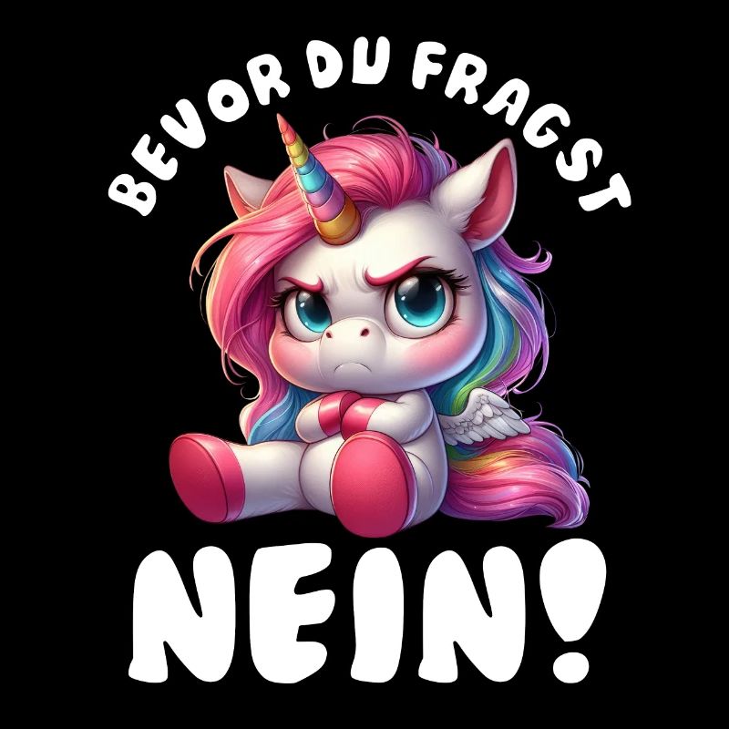 Licorne drôle avec dicton