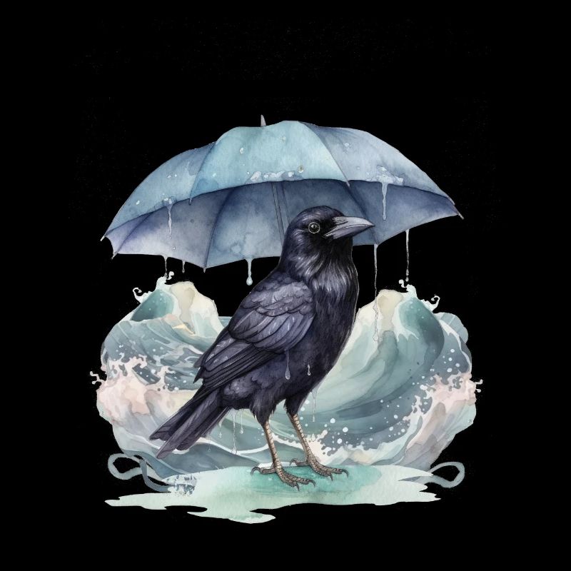 oiseau oiseaux parapluie météo côte mer