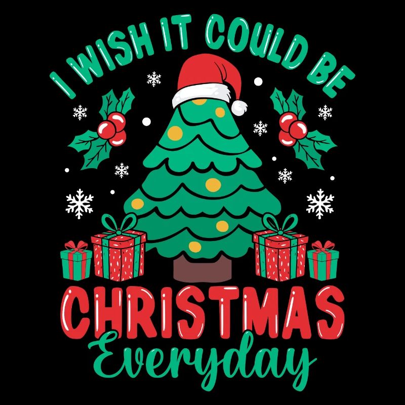 I Wish It Could Be Christmas Everyday Tree Santa