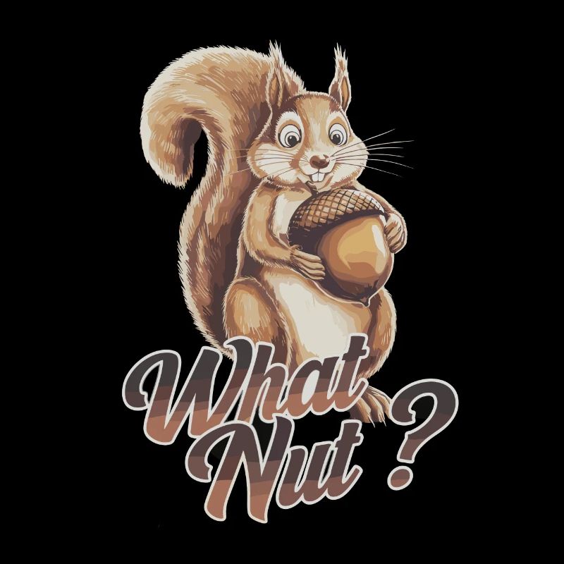 Nettes Eichhörnchen hält Eichel What Nut