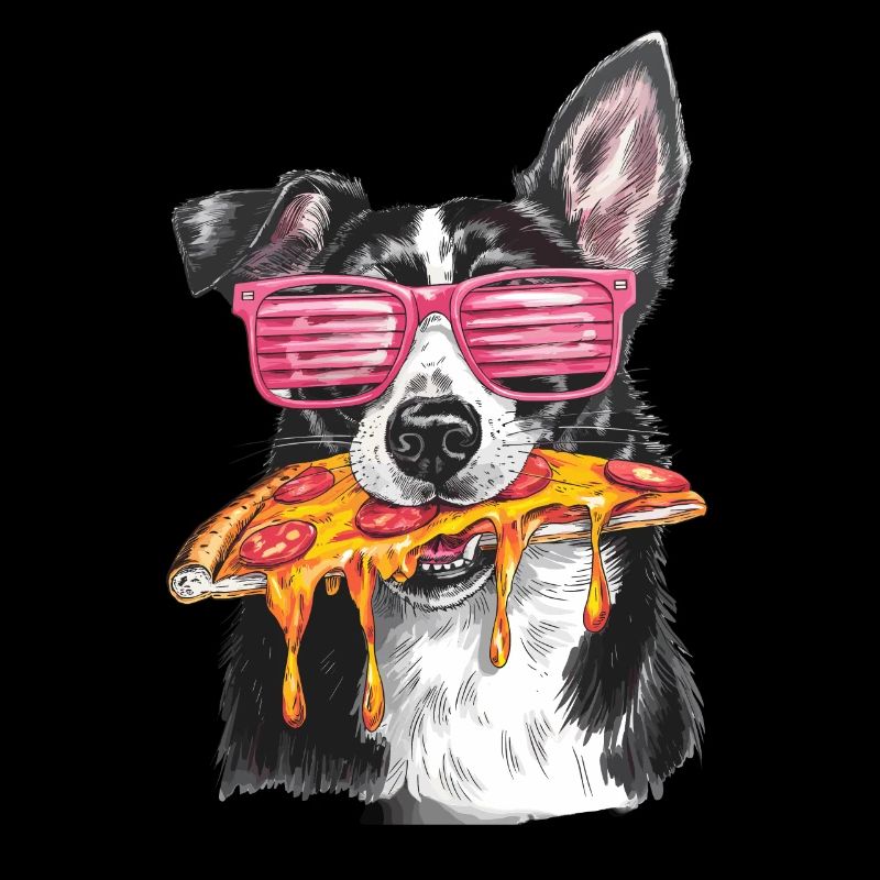 Cooler Border Collie Pizza
