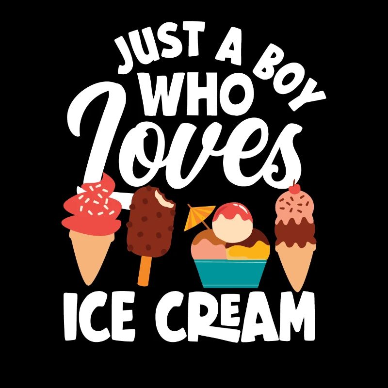 Ein Junge Der Eis Liebt - Eiscreme Fan
