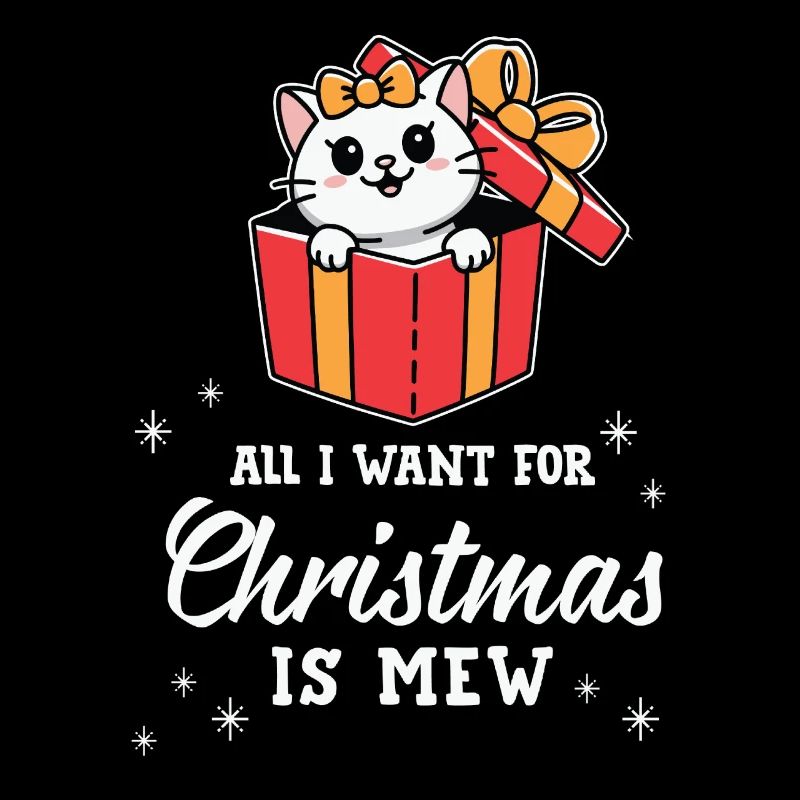 Tout ce que je veux pour Noël, c’est miaou chat mignon