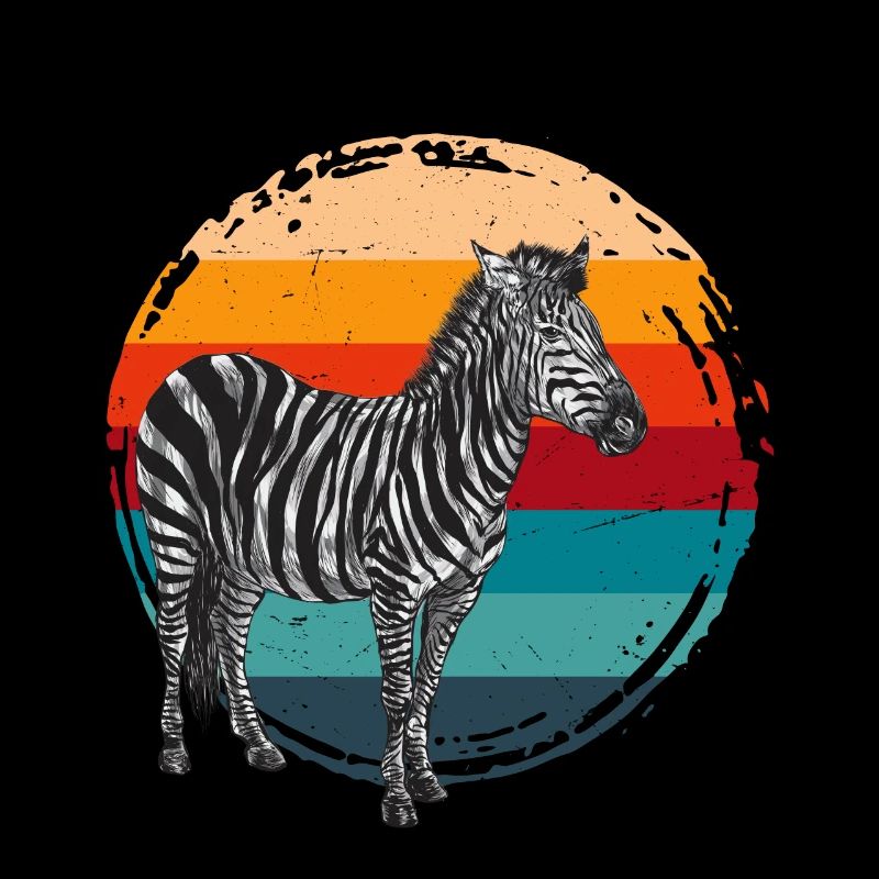 Safari Dreams – Zebra in Retro Sunset