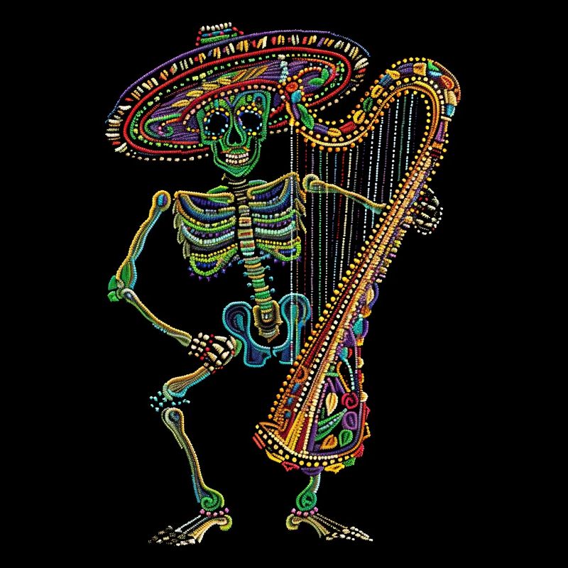 Harp Mexican Skeleton