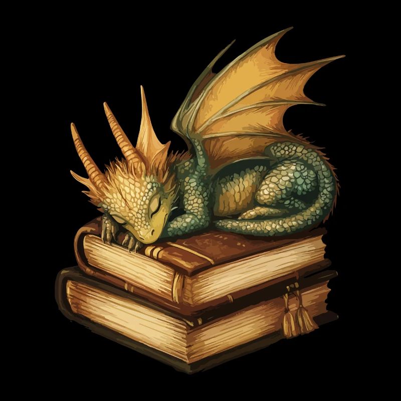 dragonDragon doré endormi – fantasy sur