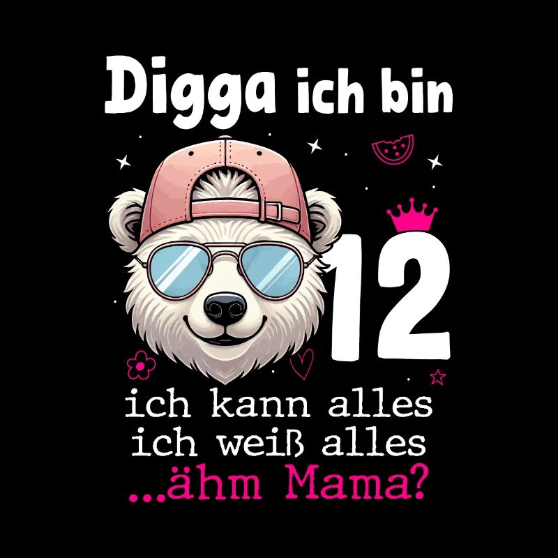 Digga Ich Bin 12 Kindergeburtstag Mädchen