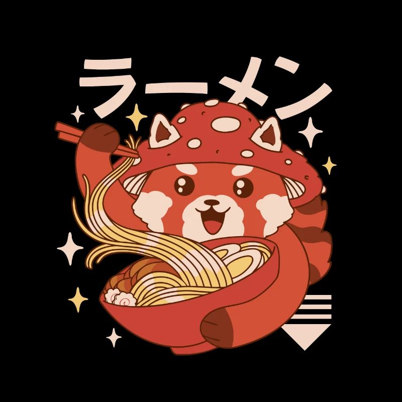 Kawaii Roter Panda Ramen