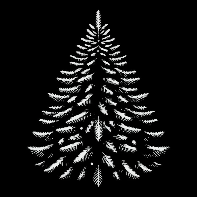 Schlichte Weihnachtsbaum Silhouette