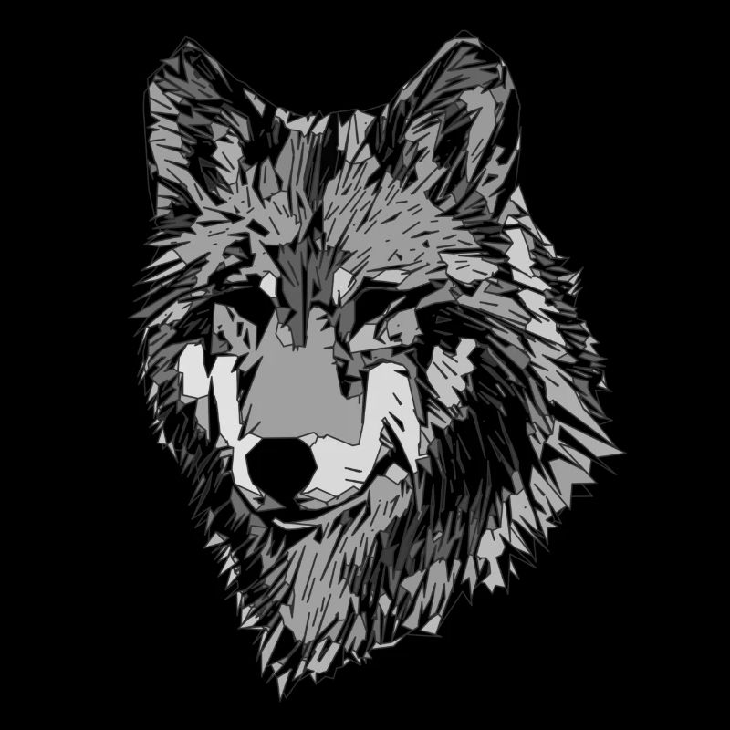 Visage abstrait de chiens