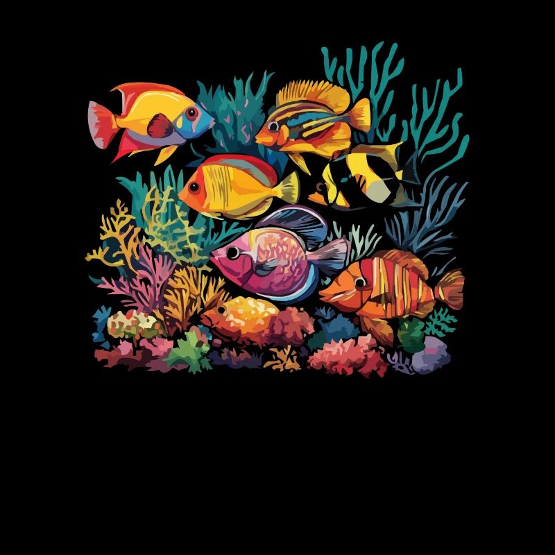 Monde sous-marin coloré avec des poissons de corail dans le