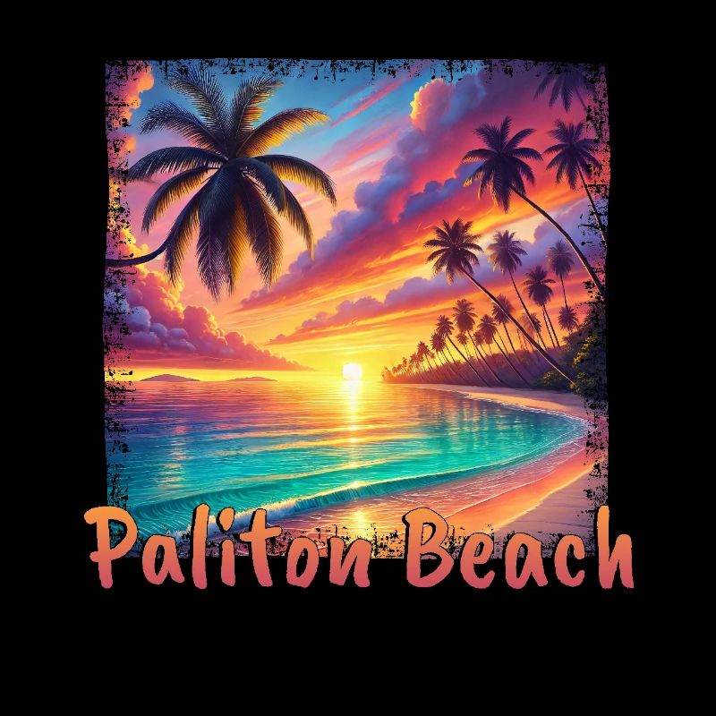 Waikiki, Hawaii, Sunset, Palm Trees, Ocean, St