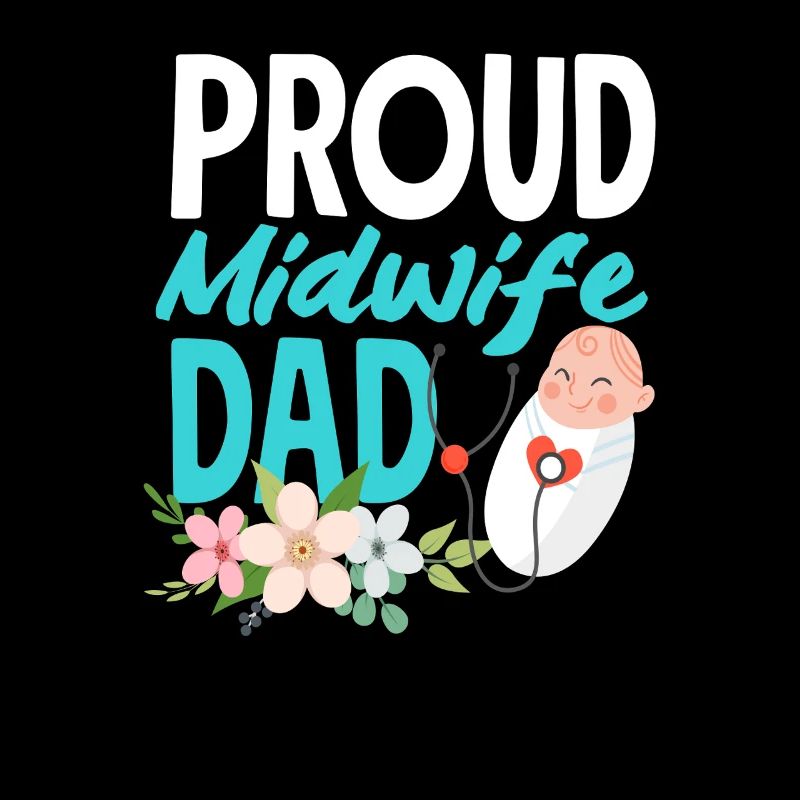 Stolzer Hebamme Papa